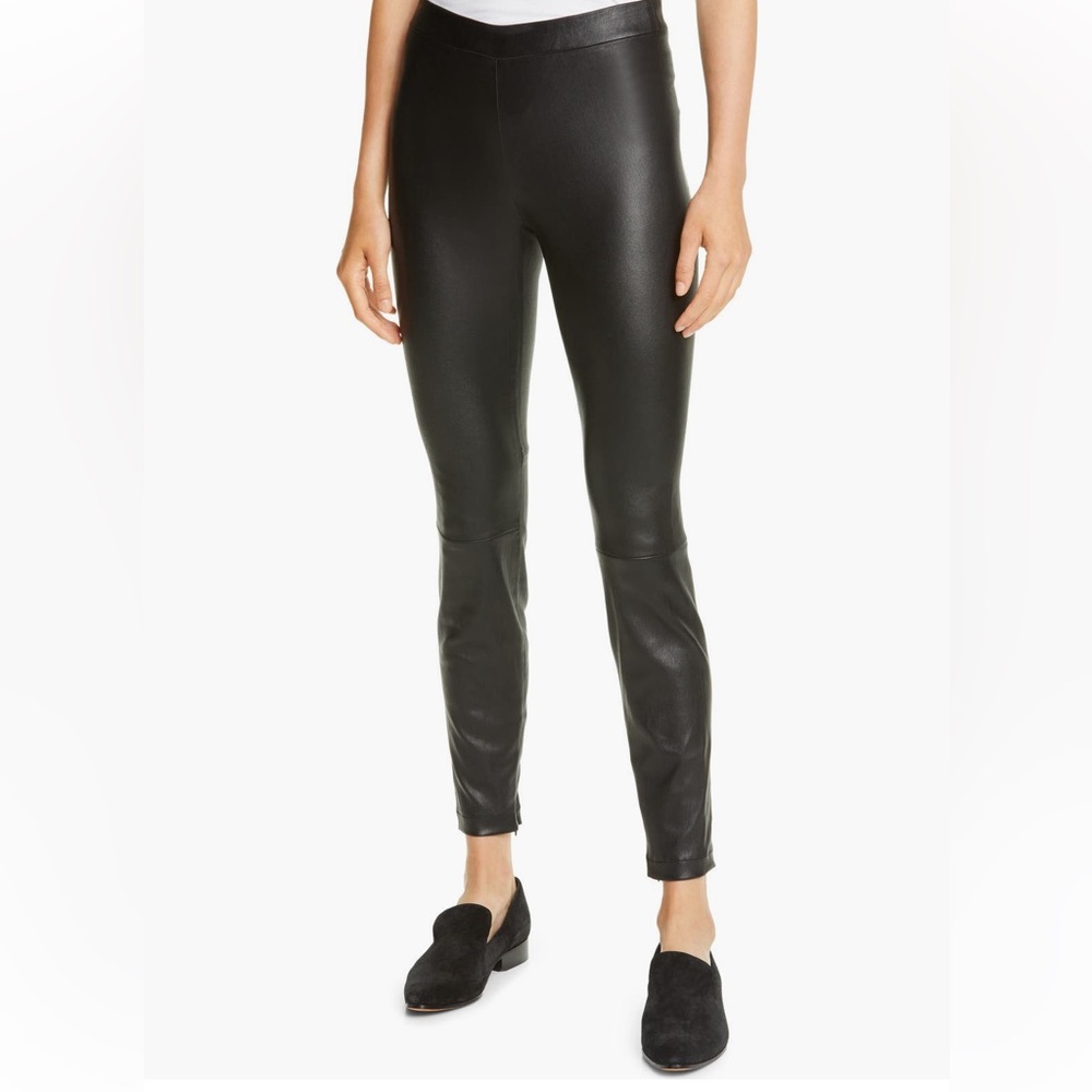 Vince stretch lamb leather leggings size medium